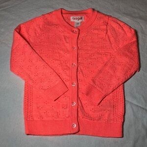 Bright Coral Cat & Jack Cardigan